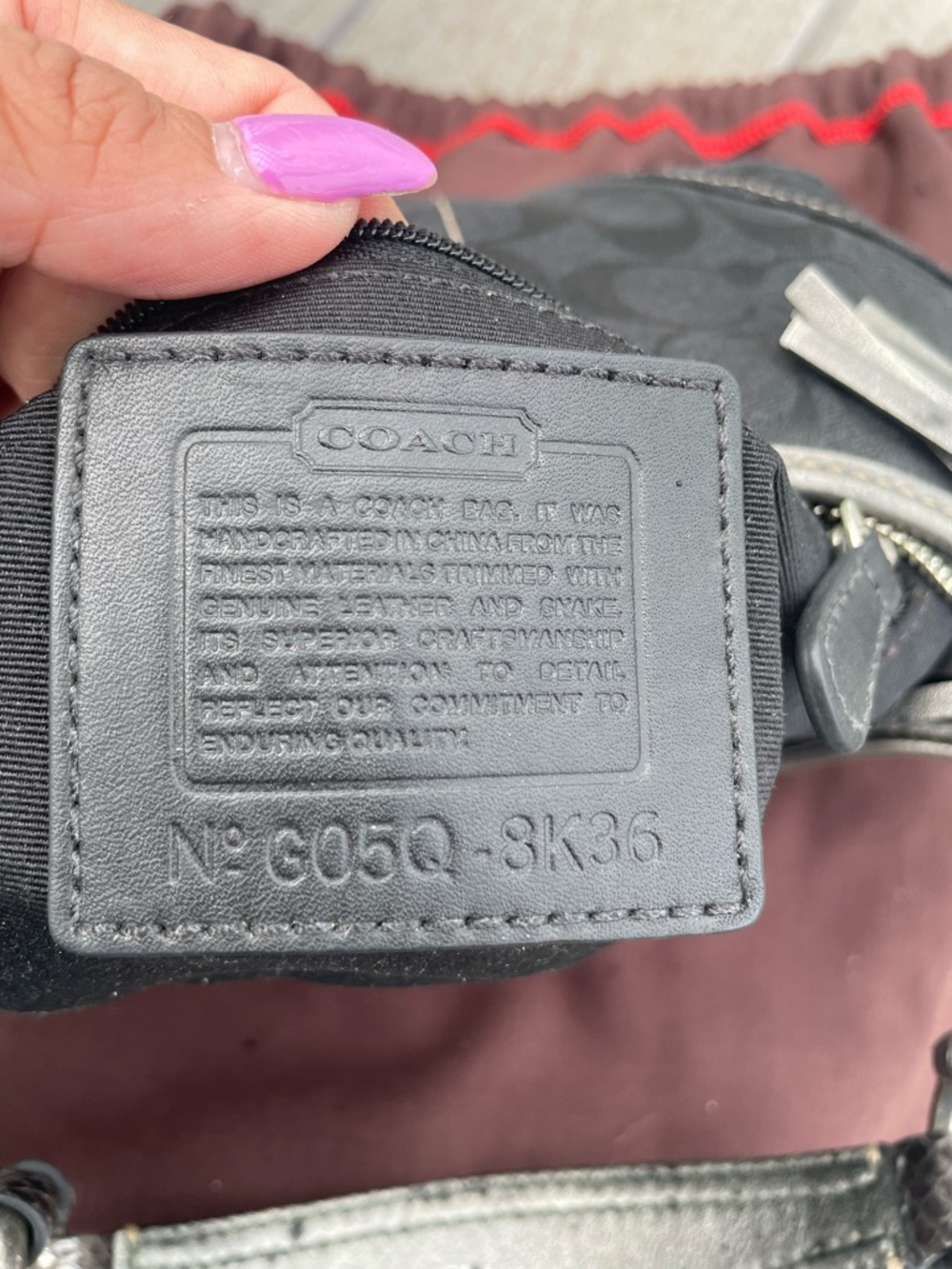 Coach Y2K Black Signature Python Mini Shoulder Bag with Silver Accents - Picture 5 of 9